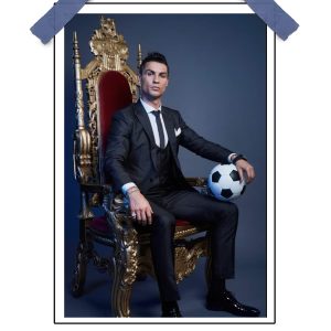 Suited Cristiano Ronaldo Poster – 12″x18″ Glossy & Matte Finish