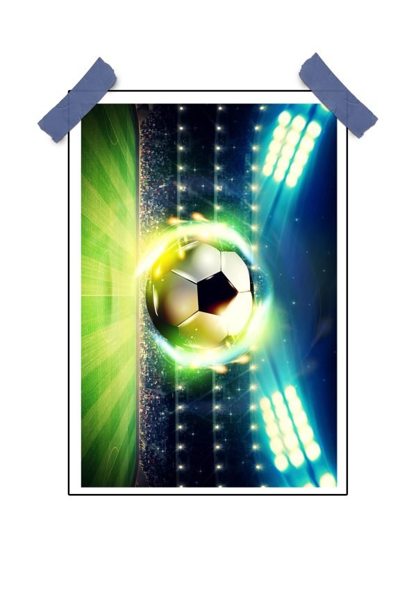 Football Ground Poster - 12"x18" Glossy & Matte Finish