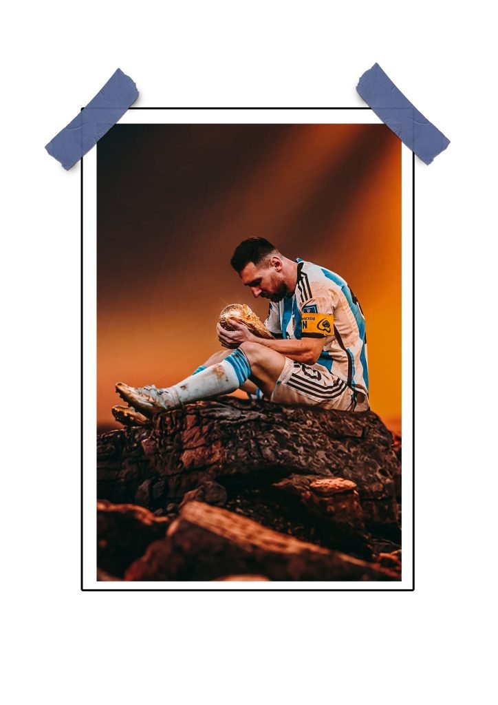 Messi Soccer Poster, High-Quality Print of Lionel Messi in Action
