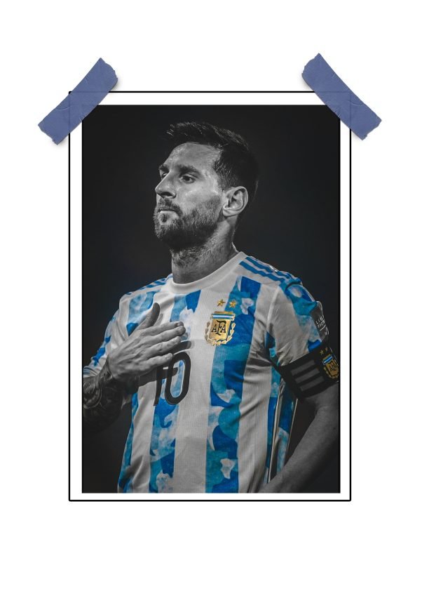 Messi Football Player Art Poster