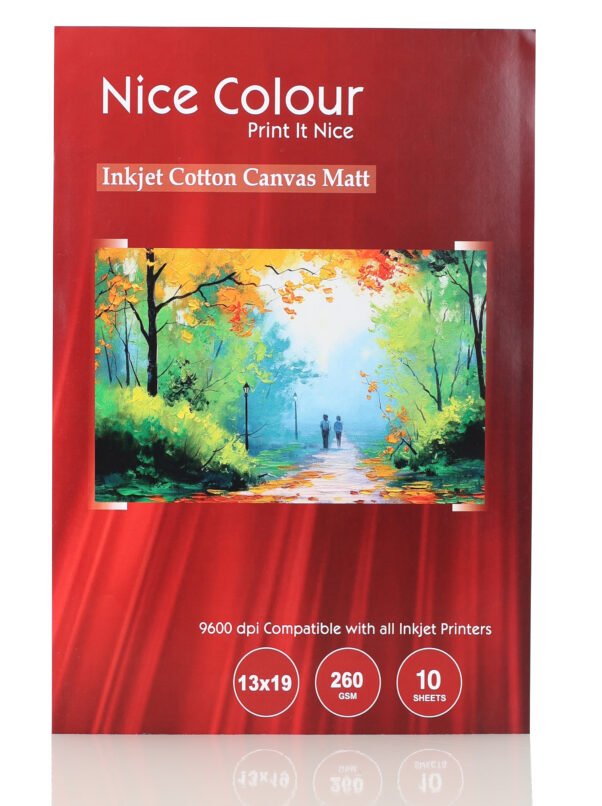 Inkjet Cotton Canvas Matt 13x19 Inch 260 GSM 10 Sheets