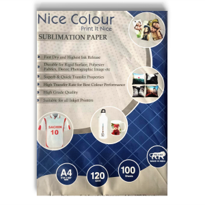 Nice Colour Premium A4 Sublimation Paper 120gsm – Set of 100 Sheets