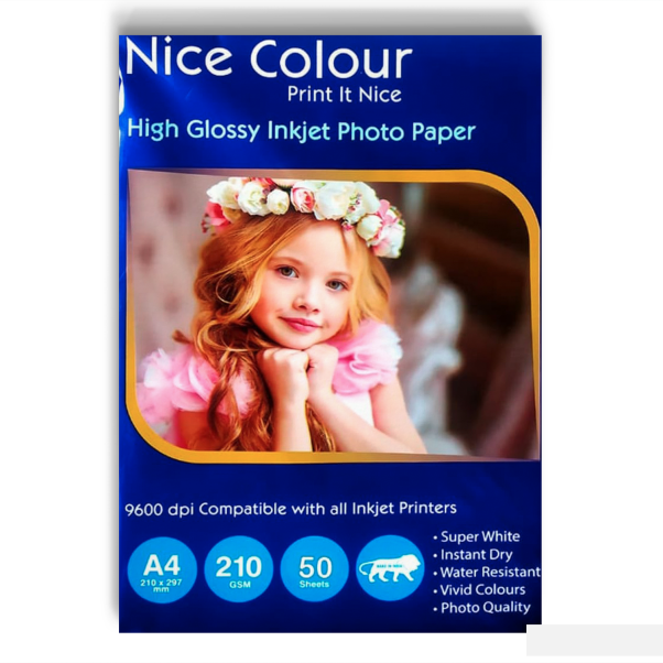 A4 High Glossy Inkjet Photo Paper 210gsm 50 Sheets