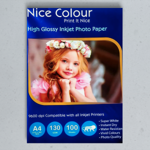 A4 High Glossy Inkjet Photo Paper 130gsm – 100 Sheets