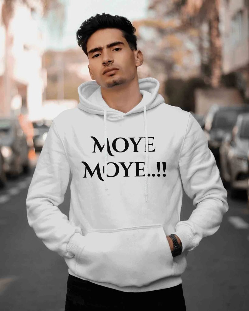 White Cotton Hoodie Moye Moye