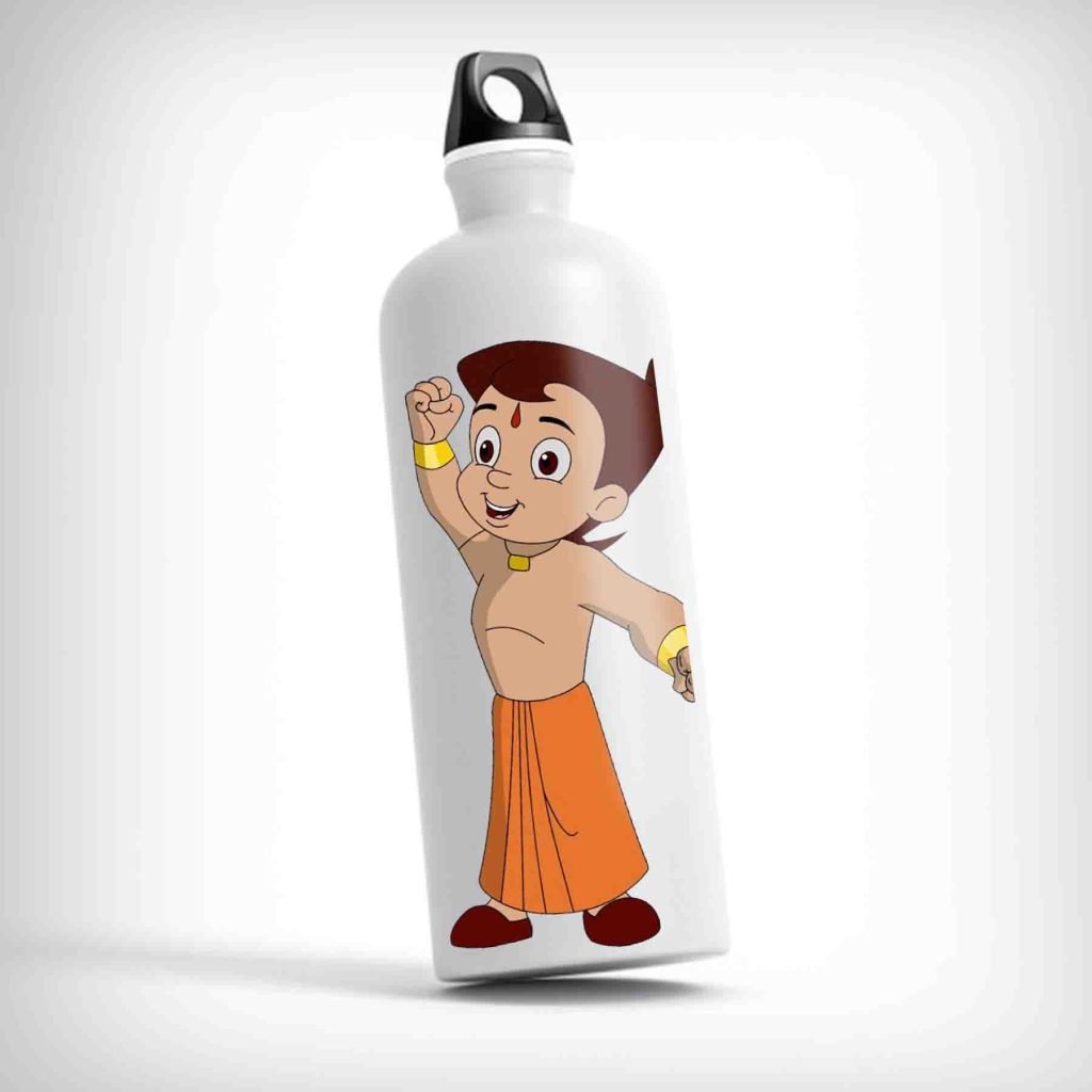 Chhota Bheem Water Bottle featuring the iconic Chhota Bheem character