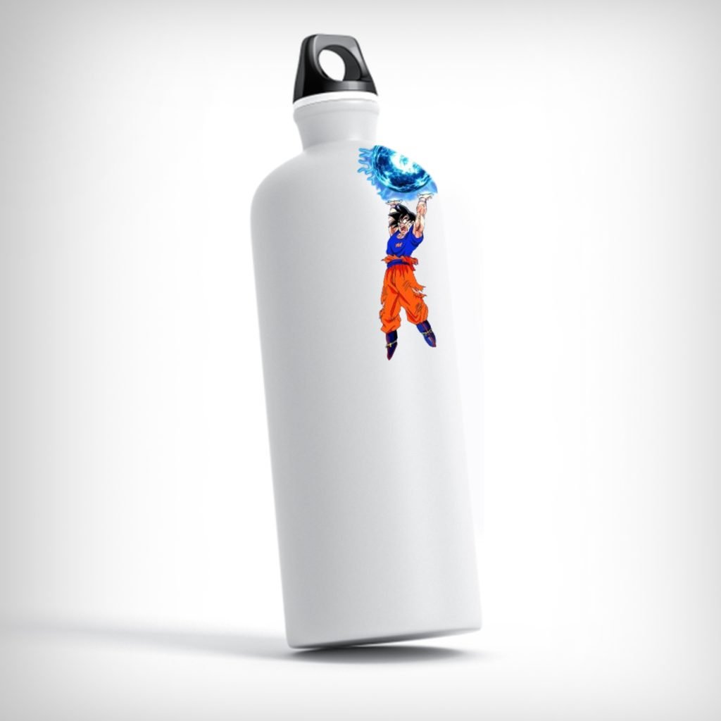Ultra Instinct Goku Water Bottle with anime design