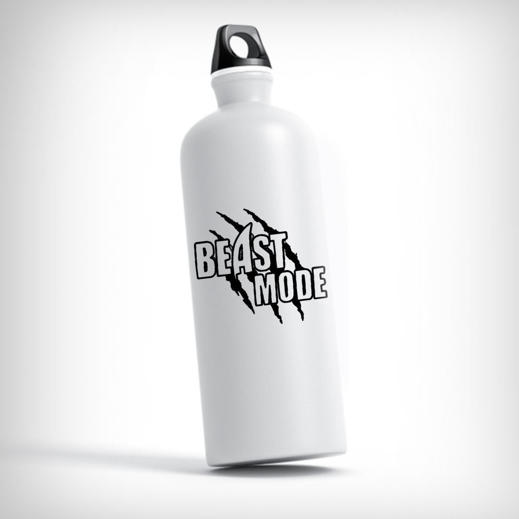 Custom Beast Mode sipper bottle for gym and fitness