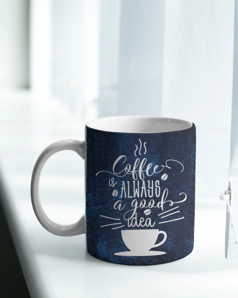 Custom Black Mug with Personalized Print