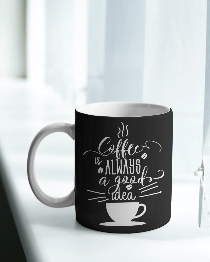 Vibrant designer printed coffee mugs with unique patterns