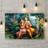 Beautiful Radha Krishna canvas poster for spiritual home decor
