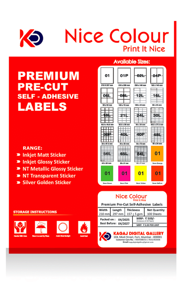 Self Adhesive Labels, Stickers