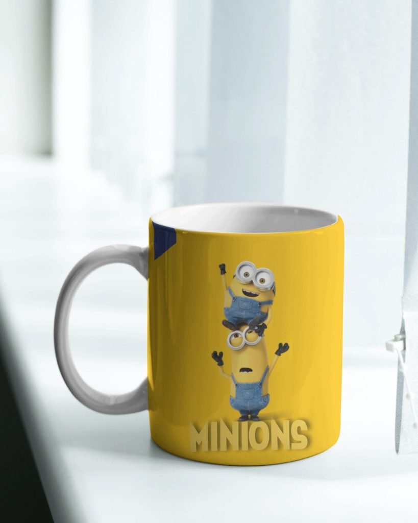 A stylish and fun Animated Coffee Cup featuring vibrant cartoon designs, perfect for coffee lovers.