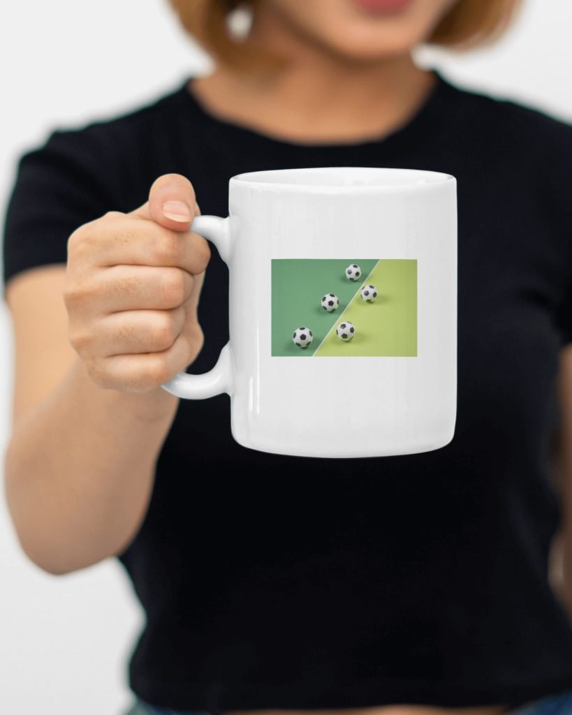 Football Mug with Custom Design for Sports Enthusiasts