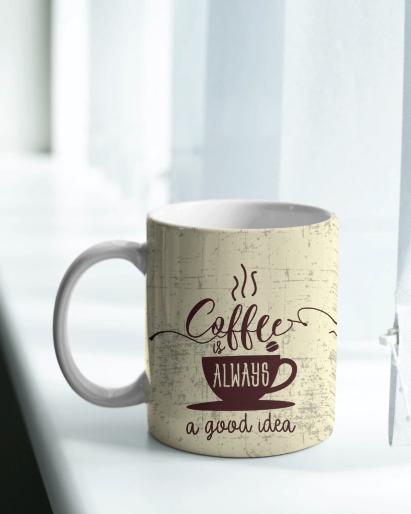 Custom photo mug with vibrant picture prints