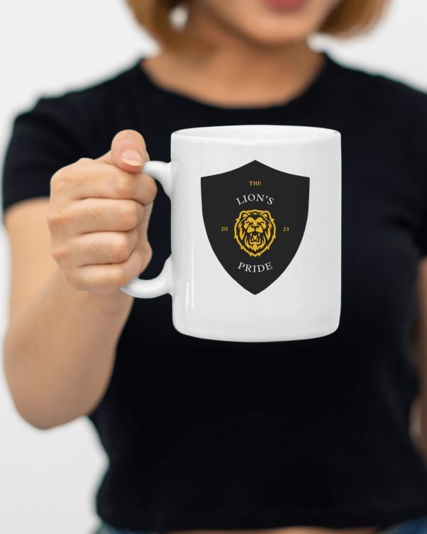 Lion Mug with a detailed lion design for animal lovers.