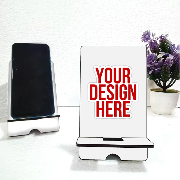 Customized MDF Wood Mobile Stand for Corporate Gifting