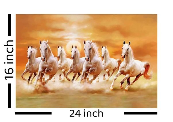 7 Horse Running Canvas Poster