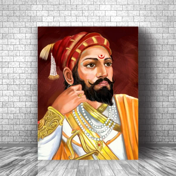 Canvas Poster of Shivaji Maharaj