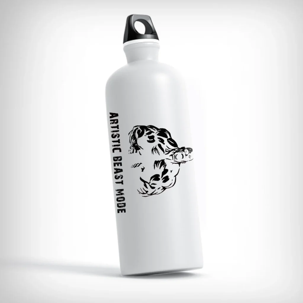 Bodybuilding Water Bottle with high capacity, durable design, and leak-proof lid for athletes.