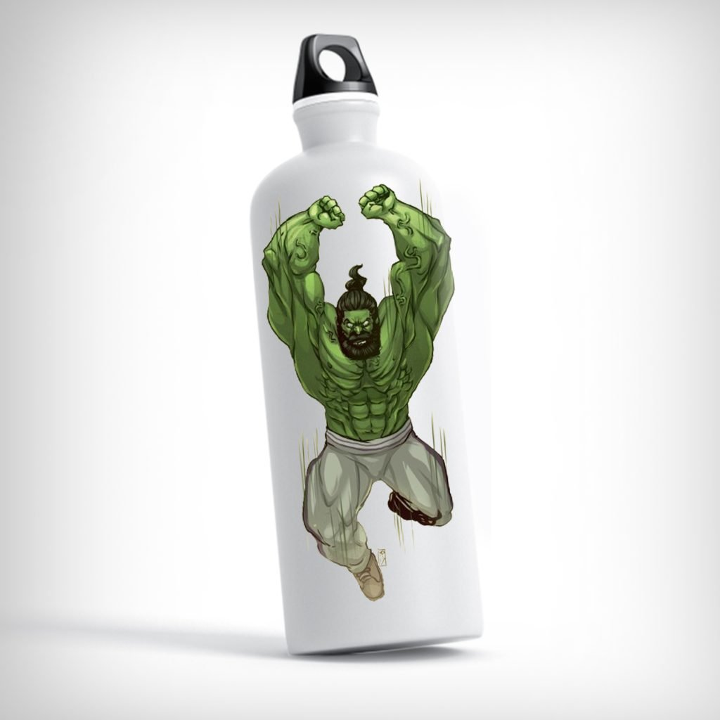 Body Builder Water Bottle with motivational design for fitness enthusiasts.
