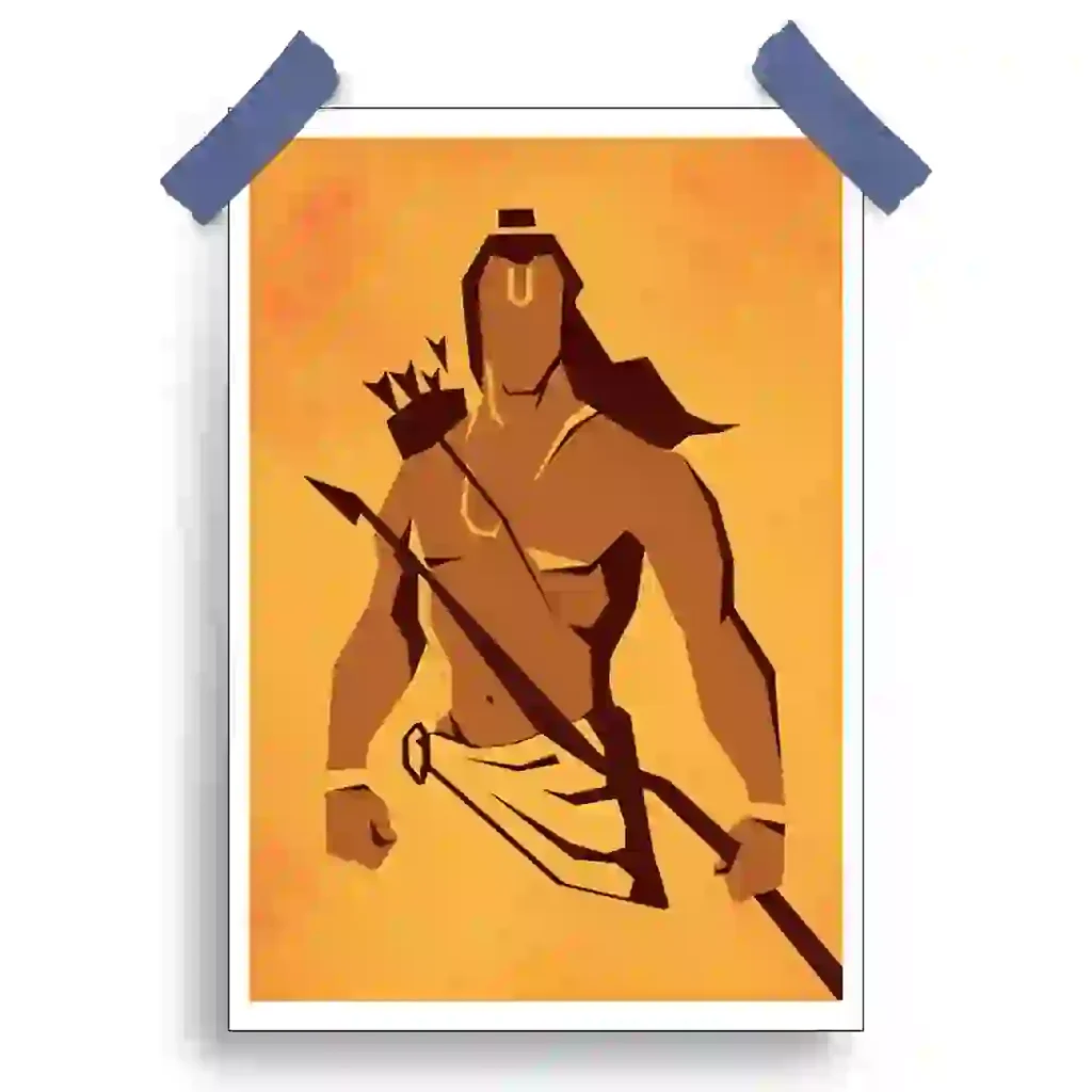 Sri Rama Posters featuring Lord Rama with a divine aura and blessing posture