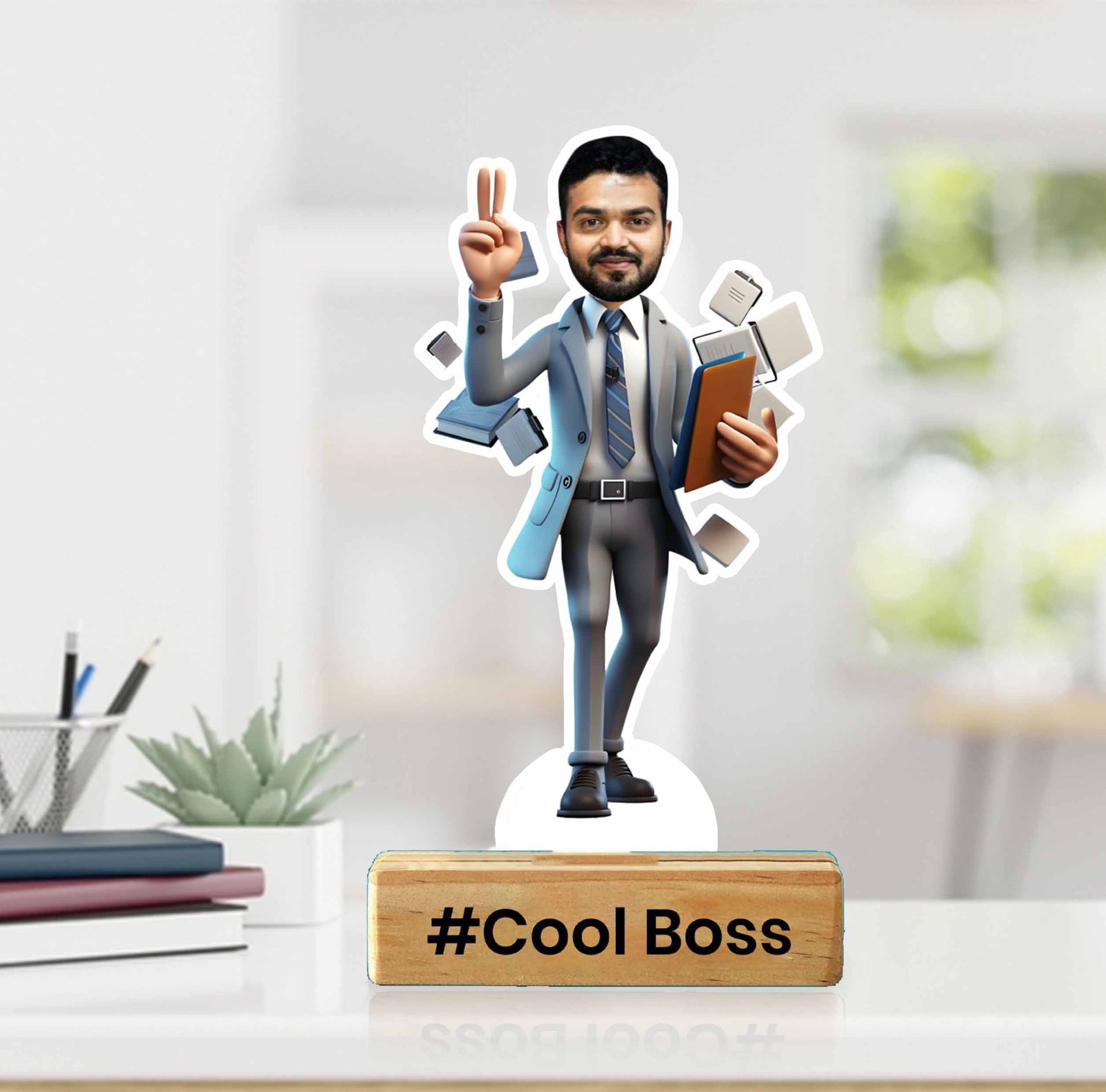 cool boss caricature