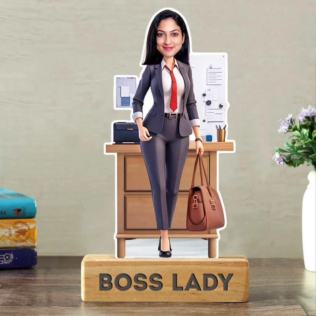 creatively designed Boss Lady personalized caricature gift
