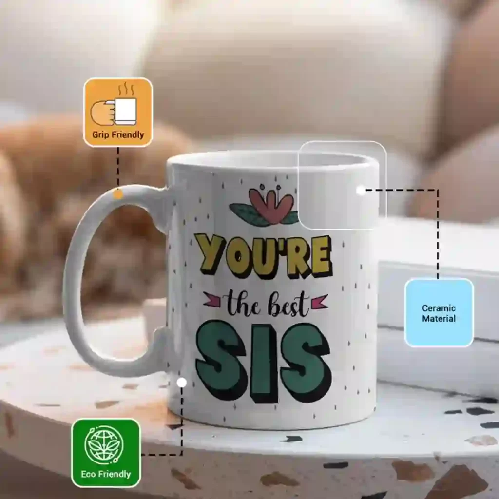 Rakhi Gifts for Sister - Custom Printed Mug