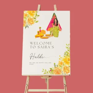 haldi welcome board