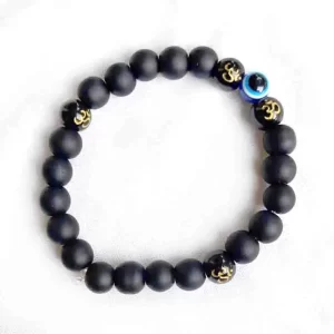 Evil Eye Bracelet (4 Om Beads)
