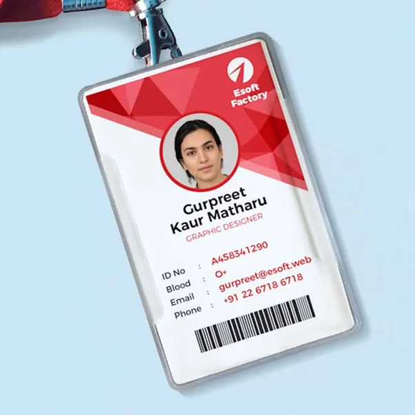 Office ID Card with Custom Lanyard