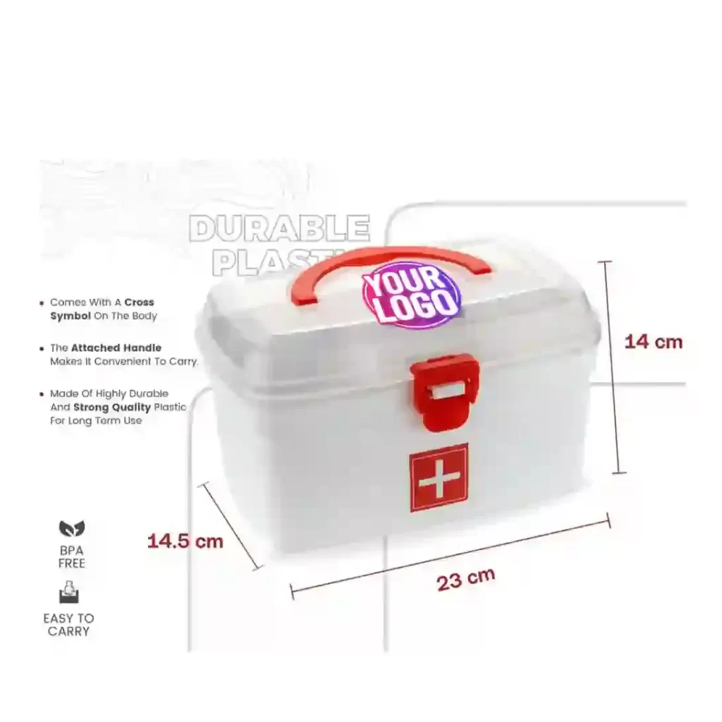 Blank First Aid Box with Brand Logo