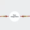 Customized Rakhi with a personalized photo of brother and sister.