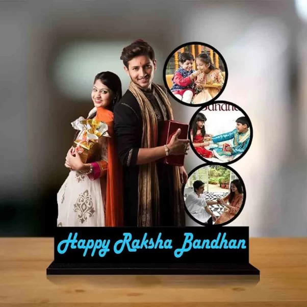 Gift for Rakhi - Personalized Acrylic Cutout Standee Frame