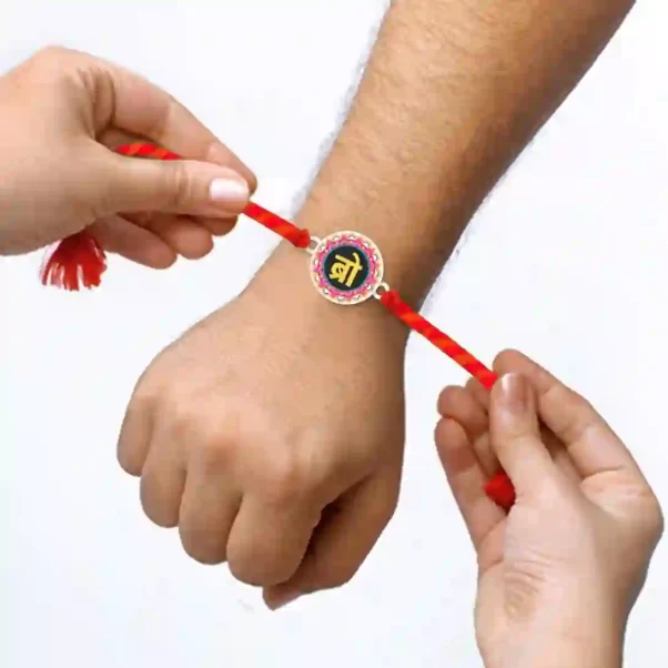 Acrylic Rakhi with "Bro" in Hindi