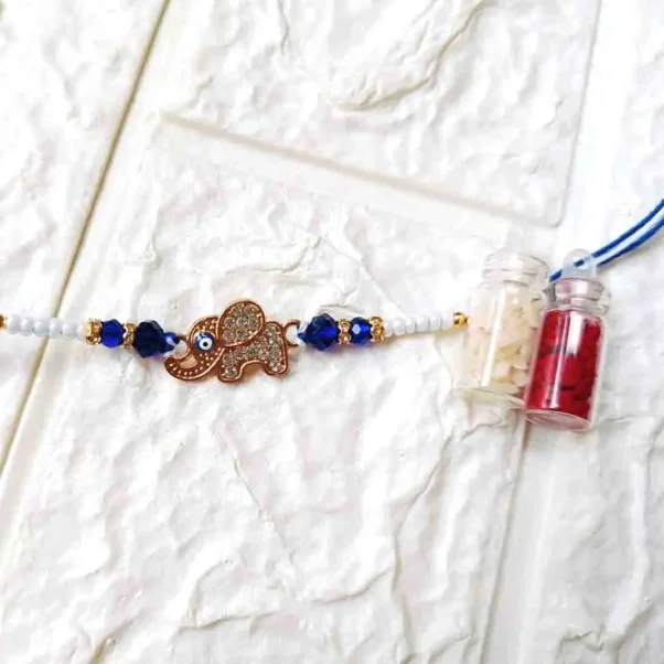 Elephant Evil Eye Rakhi - Stylish and Protective Rakhi for Raksha Bandhan