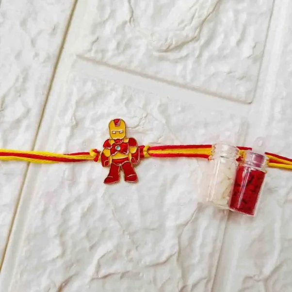 Iron Man Rakhi with iconic superhero design for Raksha Bandhan