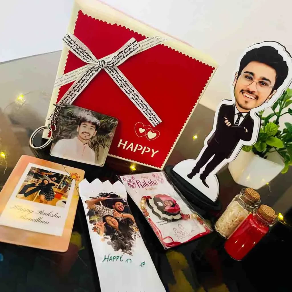 Rakhi Gift Hampers - Personalized Rakhi with Custom Gifts