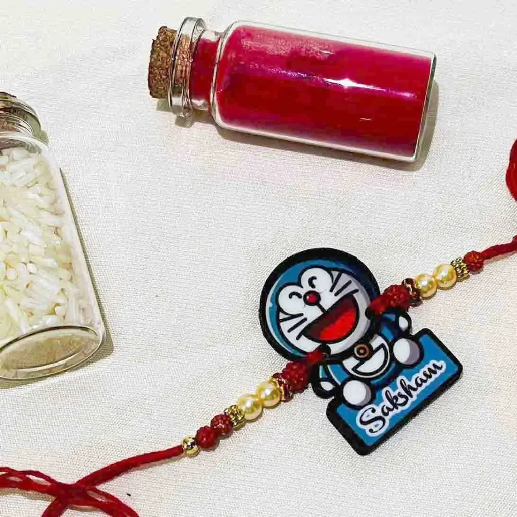 Personalized Doremon Rakhi with Customized Name