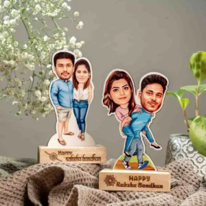 Best Gifts for Sister - Customized Caricature for Brother & Sister with Engraved Message