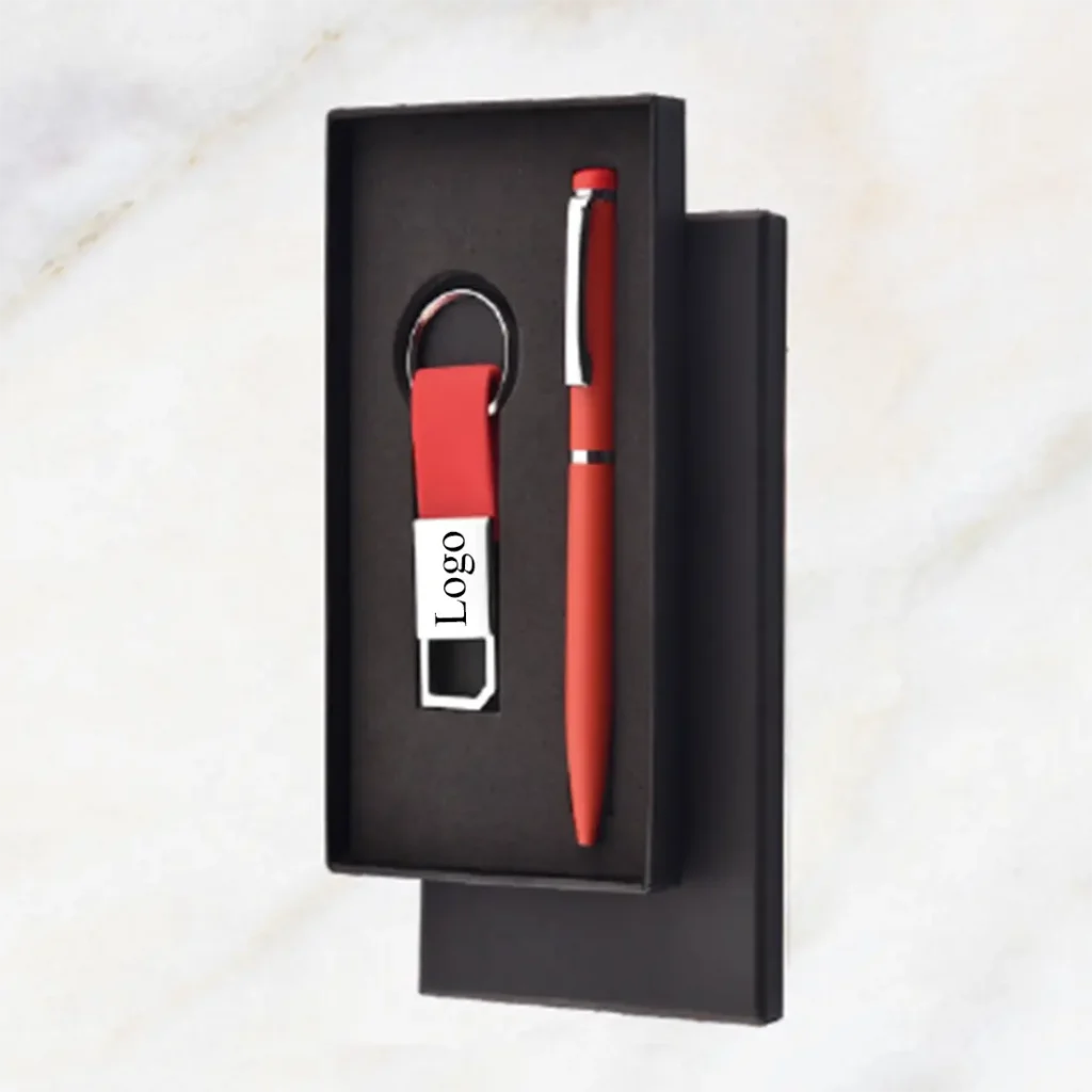 Corporate Pens and Keychains Set for Business Gifts