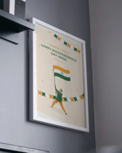 poster mockup in corner of room 0015