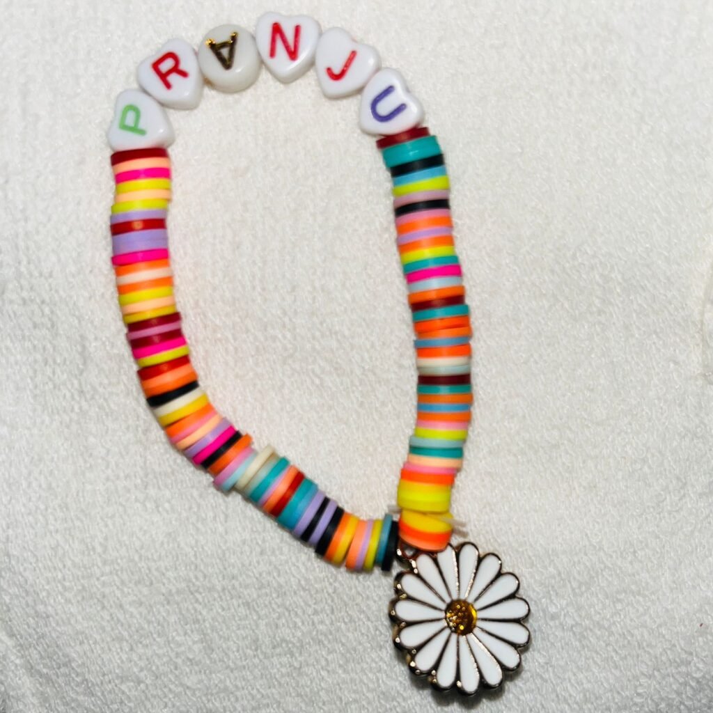 Fimo beads bracelet in handmade polymer clay design