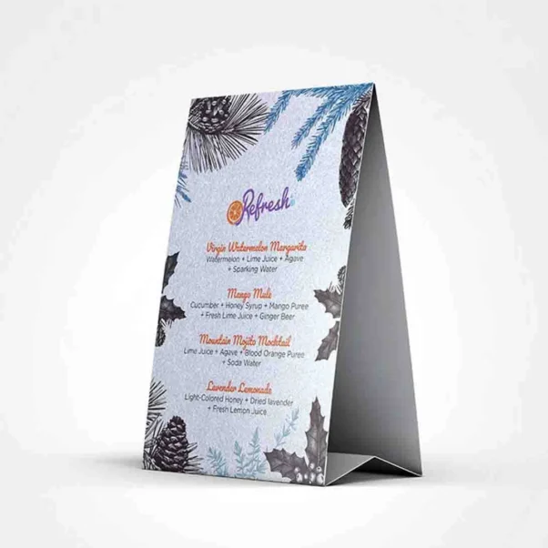 Custom Table Tent Card for Promotional Use