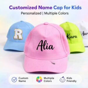 Customized Name Cap for Kids | Personalized Printed Kids Cap | Custom Name Cap India