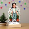 Custom Plant Lover Caricature Gift for Girls – A Unique and Personalized Gift