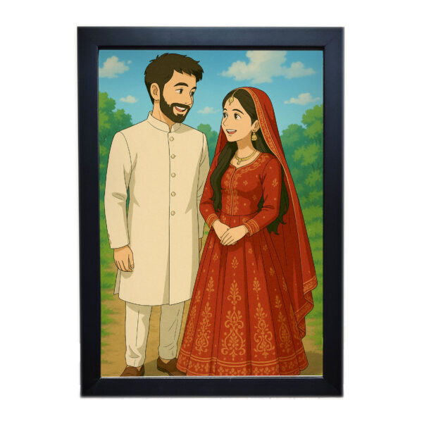 Ghibli Wedding Couple Frame by Printitnice