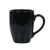 A personalized mug for a male boss featuring a custom design and his name, filled with coffee on a professional desk.