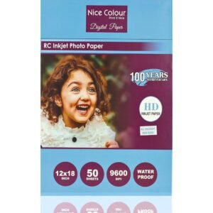 RC Inkjet Glossy Photo Paper 12x18 Inch 50 Sheets 9600 DPI Water Proof